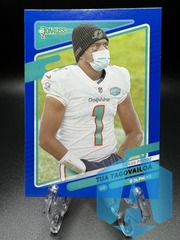 2021 Panini Donruss Tua Tagovailoa #61 BLUE Press Proof No Helmet Variation